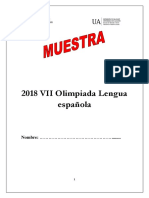 2018 VII Olimpiada Lengua española