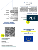Certificazione Verde COVID-19 EU COVID Certificate: Pchelina Ludmila