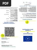 Certificazione Verde COVID-19 EU COVID Certificate: Pchelina Ludmila