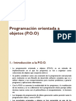 Introducción a la Programación Orientada a Objetos (P.O.O