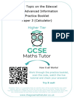 Edexcel Practice Paper 3 Higher Calculator 2022 Predicted Paper