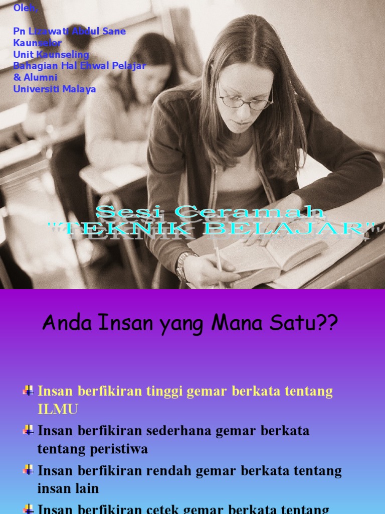 Persiapan Belajar dan Teknik Efektif | PDF