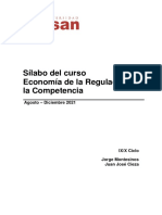 (Silabo 2021-2) Economía de La Regulación y La Competencia