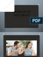 Ejemplos de Discursos