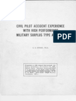 Civil Pilot Accident Experience With High Performance Military Surplus Type Aircraft