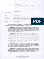 Memo Circular No. 1, Series of 2014 HUDC Council