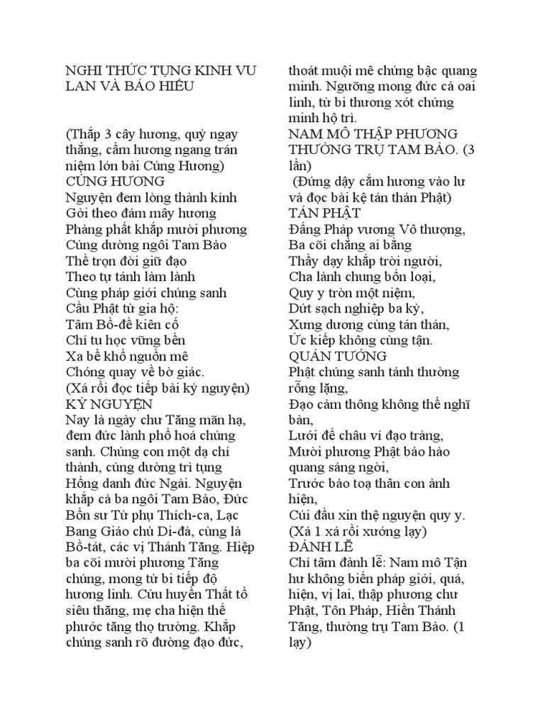 Kinh Vu Lan | PDF