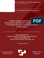 Analyse Et Representation de La Performance Globale Des Organisations de Leconomie Sociale Et Solidaire Cas Des Cooperatives