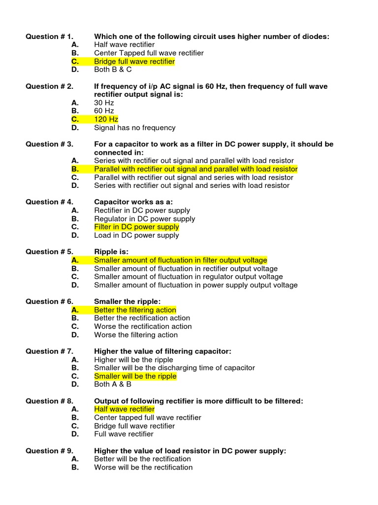 Basic Electronics MCQs + Theory PDF Rectifier Bipolar Junction