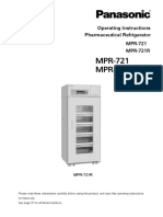 MPR-721 MPR-721R: Pharmaceutical Refrigerator Operating Instructions