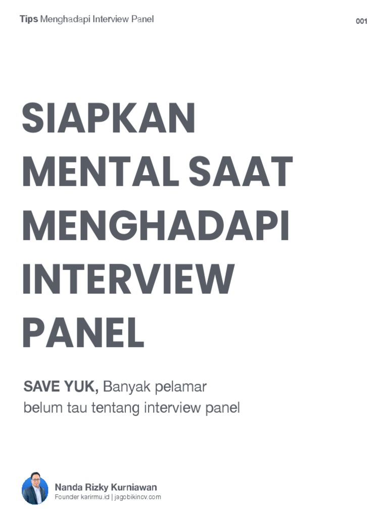 Interview Panel | PDF | Karier & Perkembangan | Bisnis