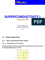 Solid State Physics: Superconductivity I