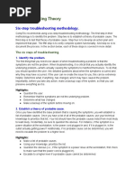 Troubleshooting Theory-Six Steps Methodology