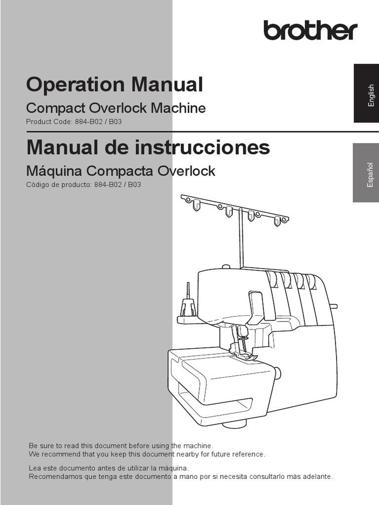 Operation Manual Manual de Instrucciones: Compact Overlock Machine ...