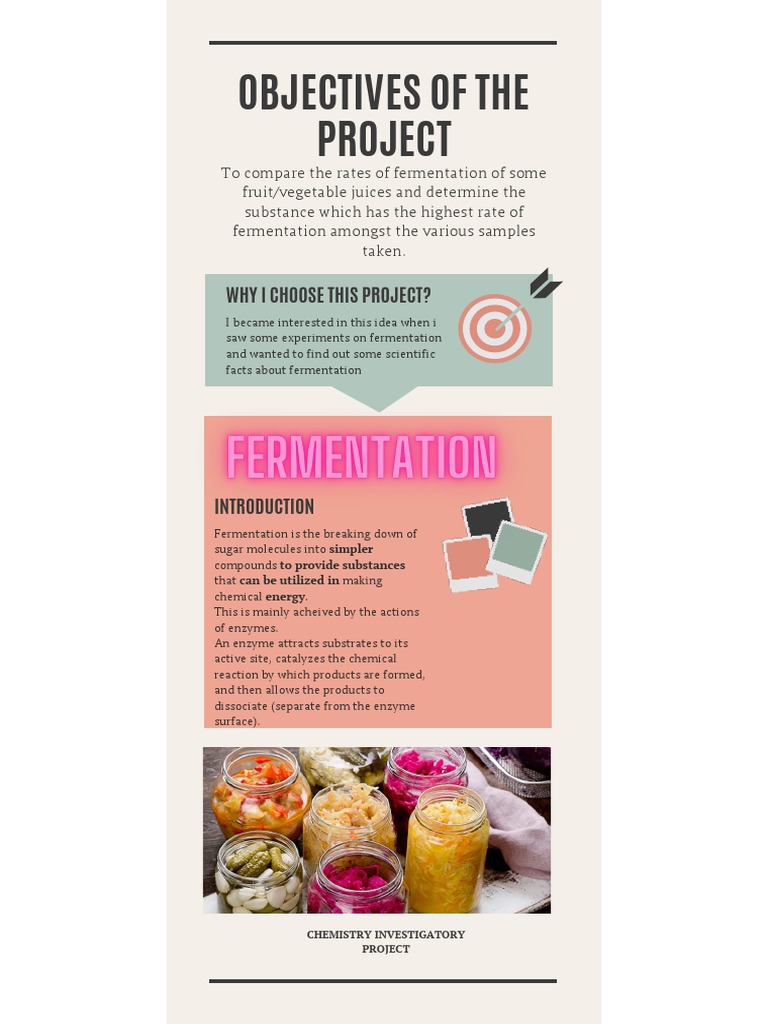 Comparing the Rates of Fermentation in Various Fruit and Vegetable Juices PDF Chemical