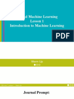 CSD AI & Machine Learning - Lesson 1 - Introduction To Machine Learning