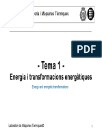 Tema 1. Fuentes de Energia y Sistemas de Transformación Energética