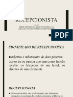 Aula 2 - Perfil Profissional Da Recepcionista e As Áreas de Atuação No Mercado de Trabalho