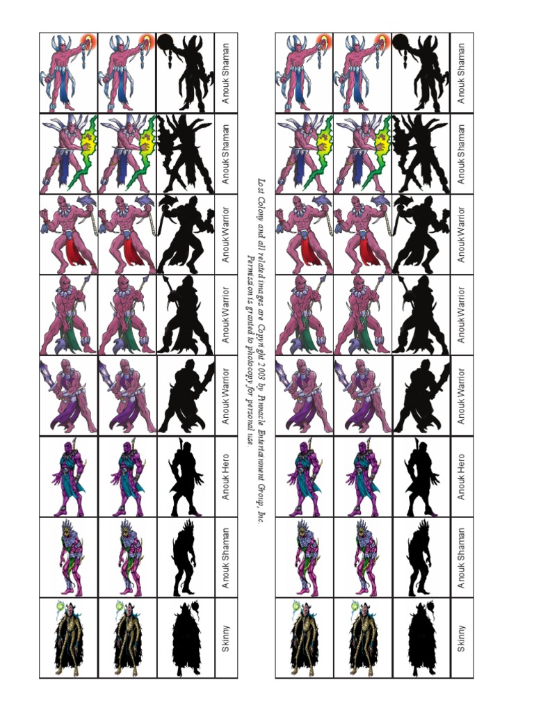 Paper Miniatures - Savage Worlds LostColony | PDF