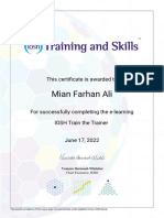 Mian Farhan Ali: This Certificate Is Awarded To