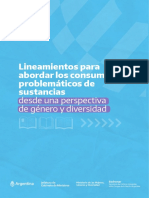 Lineamientos para Abordar El Consumo Problematico de Sustancias Desde Una Perspectiva de Genero y Diversidad