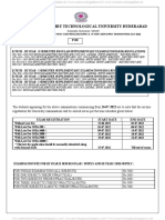 JNTUH Notification BTech B.Pharm 3-1, 3-2 Exams 2022