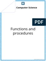 Teach CS Functions and Procedures