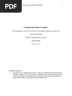 Download Communications Plan and Template by Brittani Bell SN58054862 doc pdf