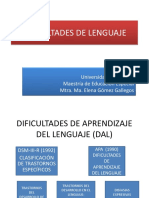 Dificultades de Aprendizaje Del Lenguaje (Dal)