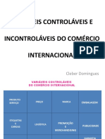 COMEX - 15ª VARIÁVEIS CONTROLÁVEIS E INCONTROLÁVEIS DO COMÉRCIO INTERNACIONAL