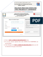 Online Registration Process Steps For Degree / Diploma Pharmacy Admission