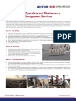 Oilfield Operation and Maintenance Management Services: Service Capability