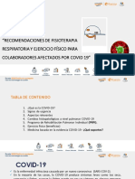 Recomendaciones Fisioterapia Respiratoria Afectados COVID19