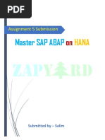 Master SAP ABAP: Assignment 5 Submission