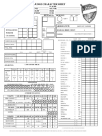 Judge Character Sheet: Character Player Class Level Sector Height Weight Hair SEX Handed Eyes