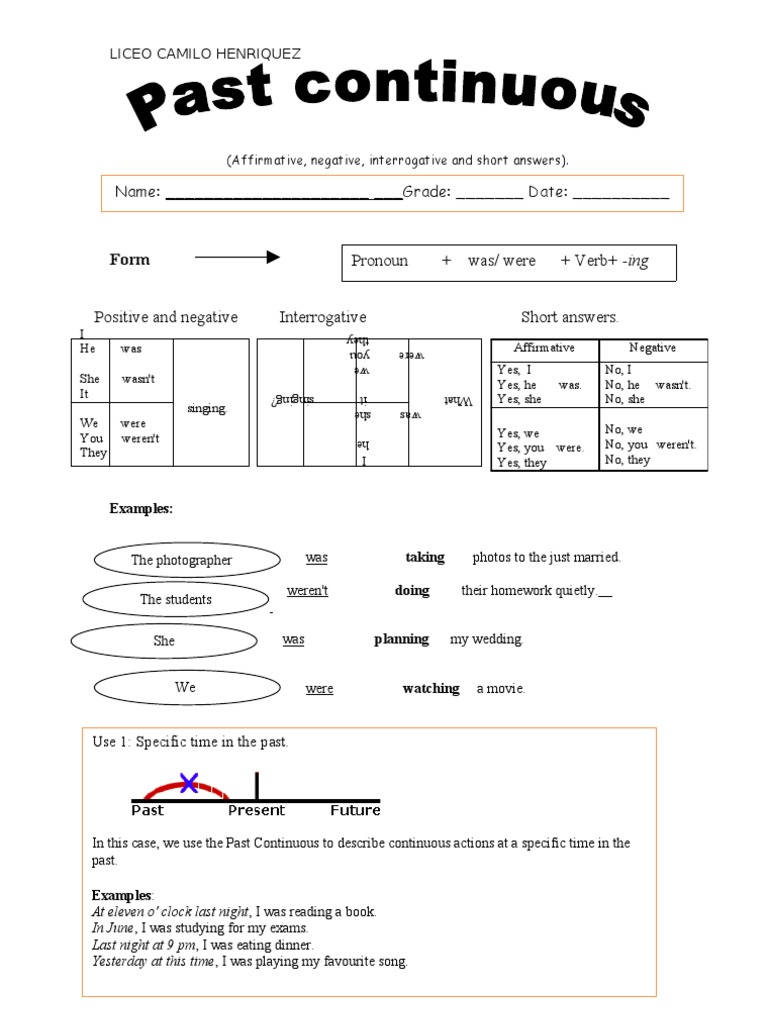 Past Continuous Tense Explained | PDF | Languages | Language Arts ...