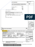 Recibo de pagamento de condomínio com detalhes de taxas e valores