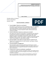 Estudo Dirigido de Química de Alimentos