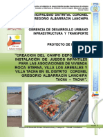 Expediente Tecnico Campo Deportivo PDF