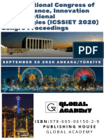 1 RD International Congress of Social Science, Innovation and Educational Technologies (ICSSIET 2020) September 30 2020 Ankara/TURKEY