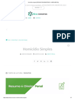 Homicídio Simples (RESUMO ESQUEMATIZADO + MAPA MENTAL)