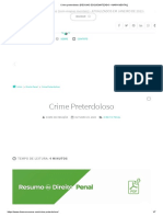 Crime Preterdoloso (RESUMO ESQUEMATIZADO + MAPA MENTAL)