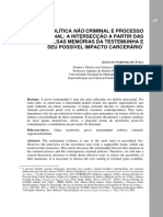 ÁVILA Política Não-Criminal e Processo Penal A Intersecção A Partir Das Falsas Memórias Da Testemunha e Seu Possível Impacto Carcerário