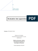 Evaluation Des Apprentissage