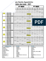 Horário Das Aulas - 8º e 9º Anos 2021pdf