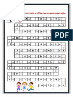 Trilha Matemática 4 operações worksheet