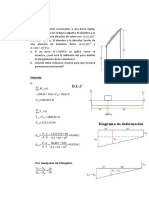 Cálculo de deformaciones y esfuerzos en alambres conectados a una barra rígida