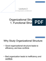 Lecture 2 OB - Organizational Structure - Functional Structure