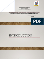 Hidrocarburos Fósiles Sólidos Carbón Mineral, Tipos, Poder Calorífico, Producción Mundial y en Chile