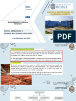 Metalurgia II Semana 12 Procesos Electroliticos